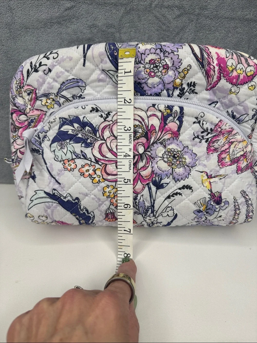 Vera Bradley Quilted Floral Cosmetic Bag - Pink & Lavender